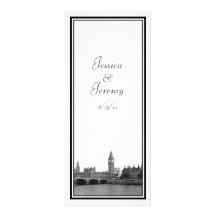 Recepción BRITÁNICA del menú del horizonte de Lond Invitacion Personalizada