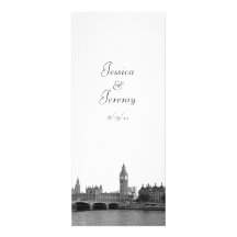 Recepción BRITÁNICA del menú del horizonte de Lond Invitacion Personal