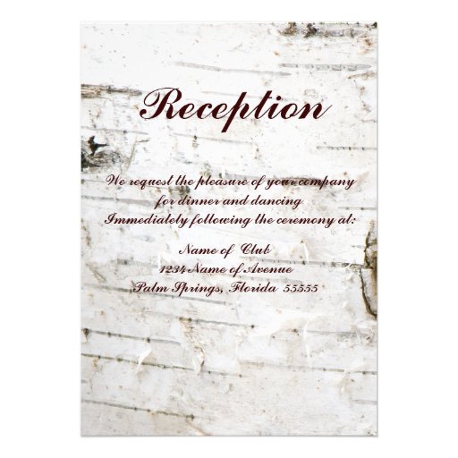 Reception card
