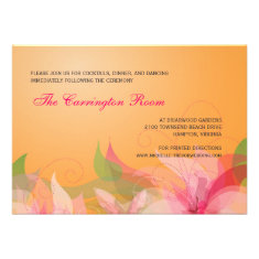 Reception Card Abstract Floral Wedding Invitations