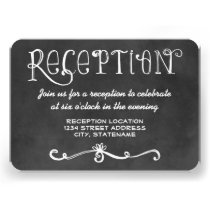 Reception Card | Black Chalkboard Charm