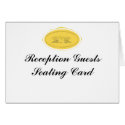 Reception Guests Seating Card