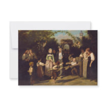 Reception of the Wedding Couple by Theodor Schuz Personalized Announcement