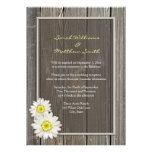 Reception Only Rustic Daisy Wedding Invitations
