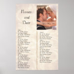 Reception Seating Chart Poster