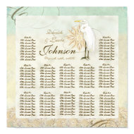 Reception Table Seating Chart, Great White Egret print