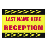 RECEPTION yard signs