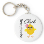 Receptionist Chick keychains