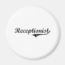 Receptionist Professional Job Refrigerator Magnets