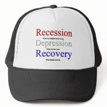 Recession Depression Recovery hats
