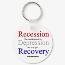 Recession Depression Recovery keychains by ottster35 Recession Depression Recovery keychains
