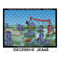 Recessive Jeans Funny Collecible Art Canvas Prints posters