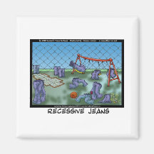 Recessive Jeans Funny Gifts Tees & Collectibles Fridge Magnets