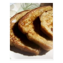 Receta cocida de la tostada francesa tarjeta postal