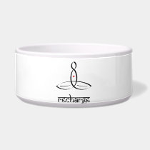 Recharge - Black Sanskrit style Dog Bowls