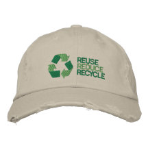 Recicle la conciencia del ambiente gorra de beisbol bordada