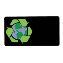 Recicle la etiqueta de la tierra etiquetas de envío