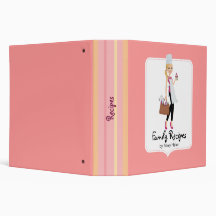 Recipe Album with Character for Her Vinyl Binder