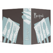 Recipe Binder - Blue Gray binder