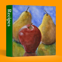 Recipe Binder, Fine Art Apple, Pears binders