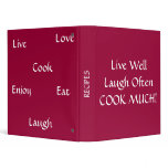 Recipe Binder Holder LIVE LAUGH LOVE COOK