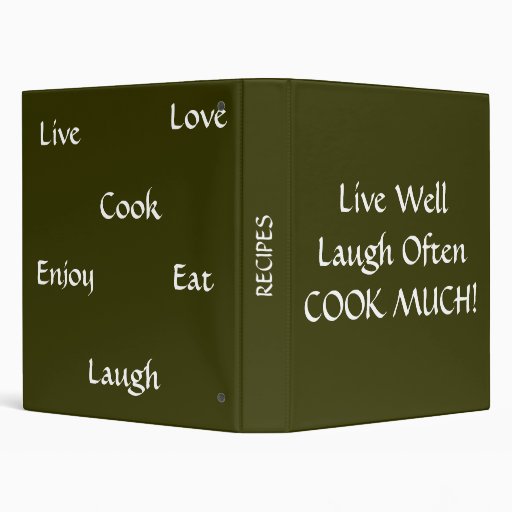 Recipe Binder Holder LIVE LAUGH LOVE COOK Zazzle