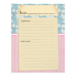 Recipe Binder Inserts Custom Letterhead