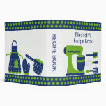 Recipe Binder Kitchen Accesories Green & Blue binders