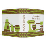 Recipe Binder Kitchen Accesories Green & Brown