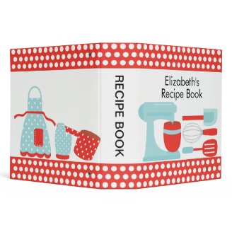 Recipe Binder Kitchen Accesories Orange & Blue