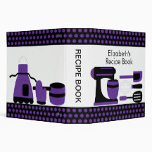 Recipe Binder Kitchen Accesories Purple & Black