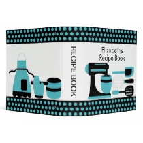 Recipe Binder Kitchen Accesories Turquoise & Black