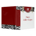 Recipe Binder Photo Album Red Zebra Cutlery