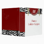 Recipe Binder Photo Album Red Zebra Cutlery