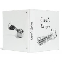 Recipe Binder, Watercolor Utensils