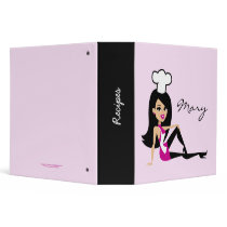 Recipe Binder with Illustration of a Chef toon in 