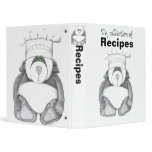 Recipe Binder with Panda Bear Chef