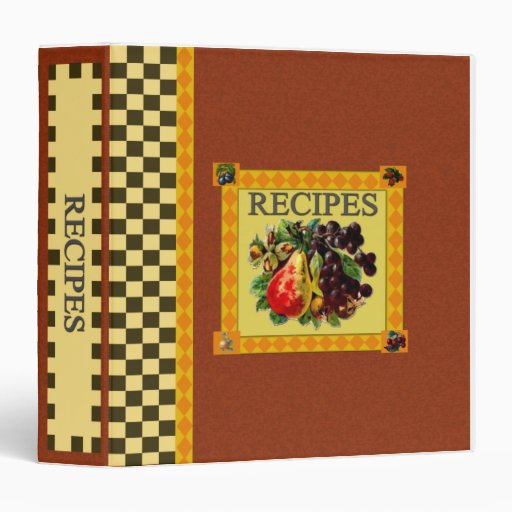 Recipe Book 3 Ring Binders Zazzle