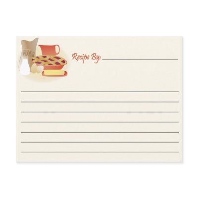 Recipe Card - Baking Post Card by Pixel_Bunneh