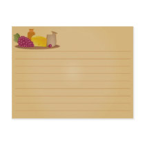 Recipe Card - Cheese and Grapes postcards by Pixel_Bunneh Recipe Card - Cheese and Grapes postcards