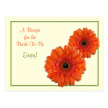 Recipe Card for the Bride to Be Post Card