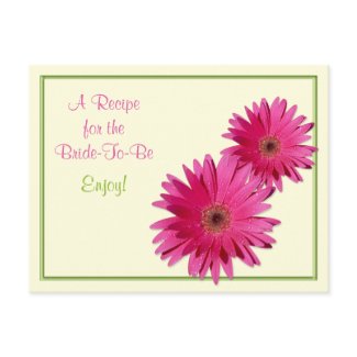 Recipe Card for the Bride to Be postcard