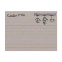 Recipe Card Herbs postcards
