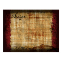 Recipe Card - old with stains postcards
