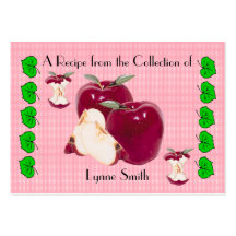 Recipe card (small) Apple design Business Card Template