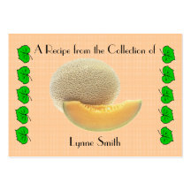 Recipe card (small) Cantaloupe design Business Cards
