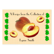 Recipe card (small) Peach design Business Cards