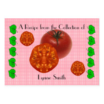 Recipe card (small) Tomatoes design Business Cards