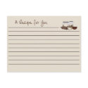 Recipe Card Tan postcards