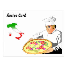 Recipe Cards Gift Set Italian Pizza Post Card